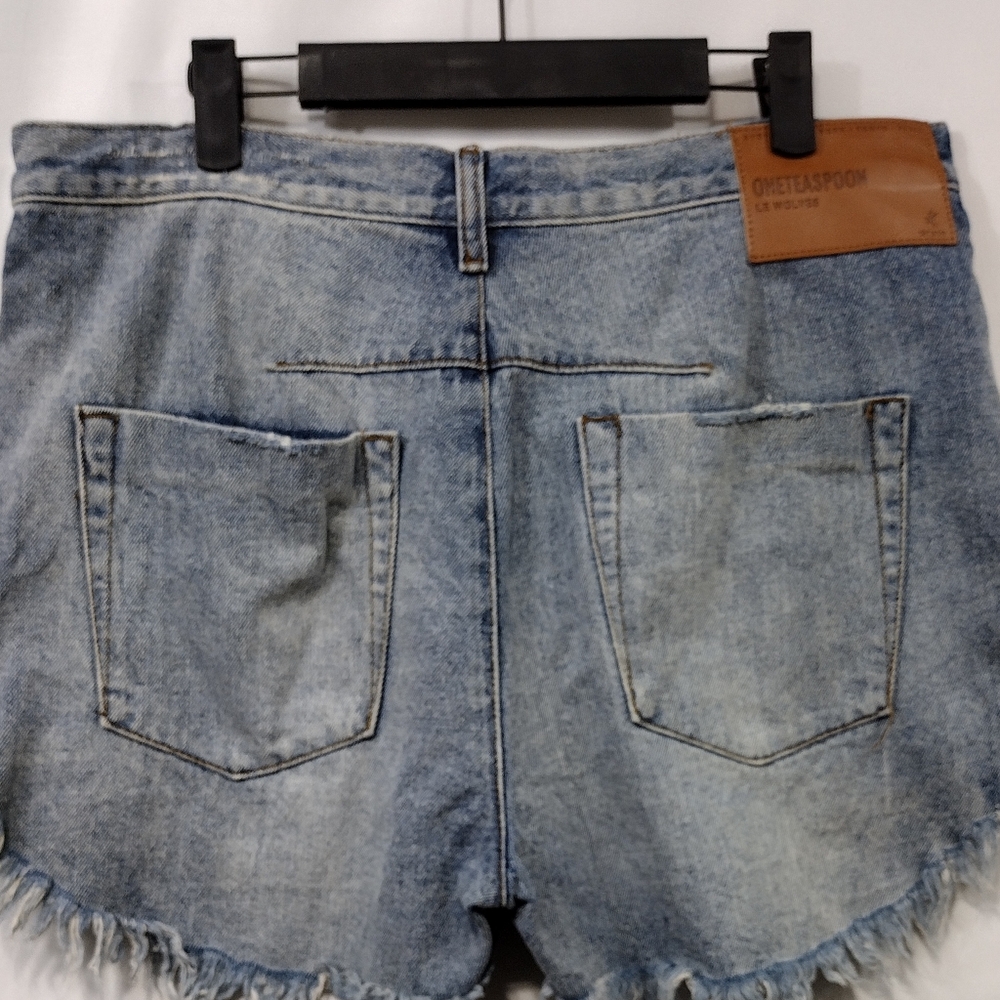One Teaspoon Cutoff Denim Jean Shorts Womens 29 Blue Bobo Retro 90s Y2K Casual - Picture 7 of 9
